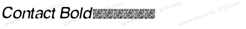 Contact Bold字体转换